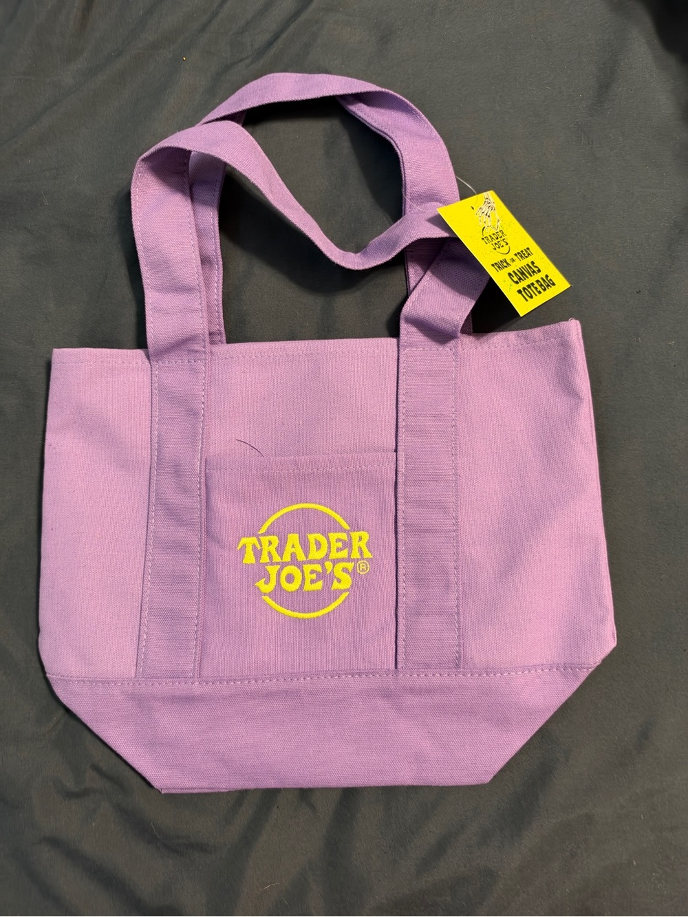 Trader Joe’s Mini Halloween Canvas Bag Purple